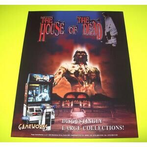 House Of The Dead Arcade Flyer Fold-out Original 1996 Horror Art